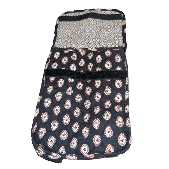 Vera Bradley Lunch Bag Black Burgundy Paisley Older Pattern - Picture 3 of 5